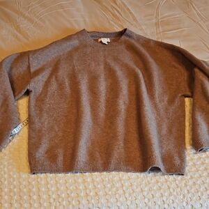 H&M Women's Tan Crew Neck Sweater